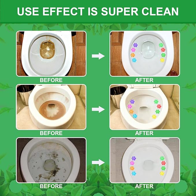 Toilet Gel, Toilet Stain Removal Cleaning Air Freshener, 96 Flowers, 8 Kinds Of Scent Toilet Bowl Cleaner【2 Boxes】