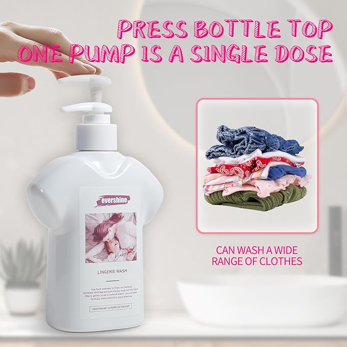 Lingerie Detergent - Double Concentrated, Lady Scented, Delicate Underwear Cleaning Liquid - 10.14 Fl Oz (1, Vanilla)