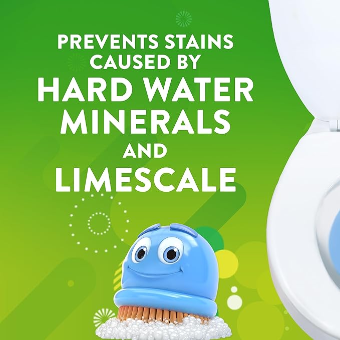 Scrubbing Bubbles Continuous Clean Toilet Drop-Ins, Automatic Blue Toilet Bowl Cleaner, Septic-Safe Tank Tablets Remove Hard Water Minerals & Limescale, Stain & Smell Protection, 5 Count (Pack of 6)