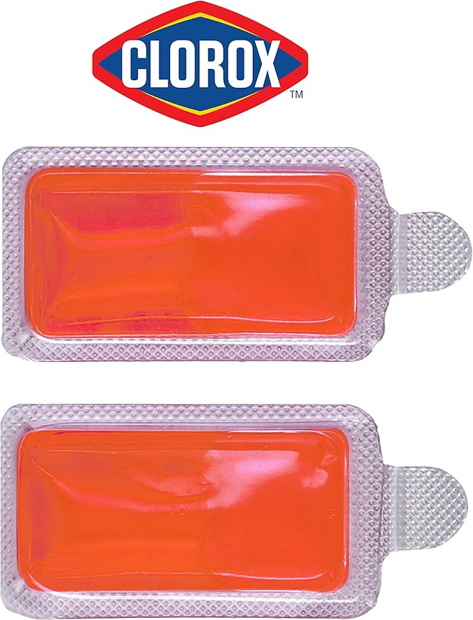 Clorox Stay Fresh Pods - Tropic Breeze Air Freshener and Odor Eliminator for Stay Fresh Toilet Seat, Orange, 4-Piece