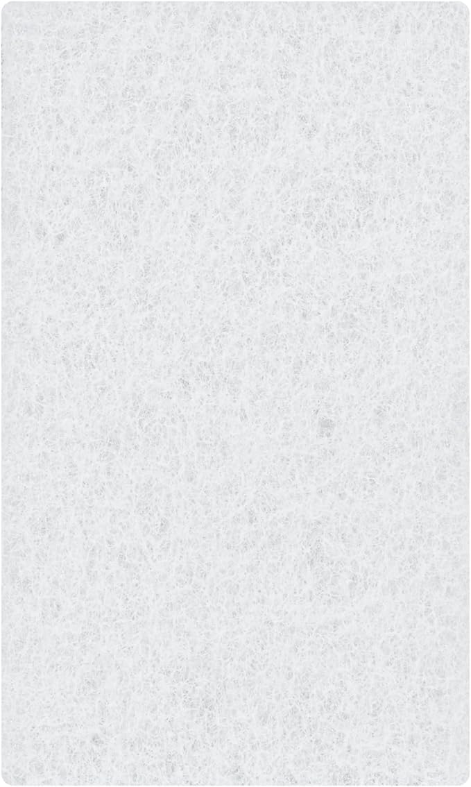 Restaurantware RW Clean 6 x 3.5 Inch Scouring Pads 10 Multi-Purpose Scrub Pads - Not Abrasive Heavy-Duty White Nylon Scrub Pads For Cleaning For Cleaning Or Scrubbing Versatile