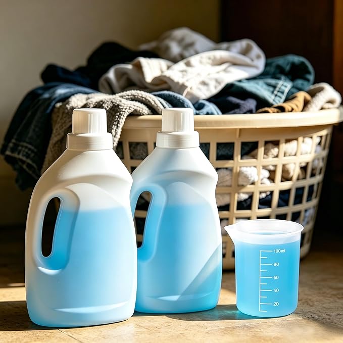 2PCS Silicone Laundry Detergent Cup, Durable Silicone Dispenser Cups, Reusable Laundry Detergent Measuring Cup for Liquid, Flexible Washable Liquid Measuring Cups for Home, Dormitory, Hotel