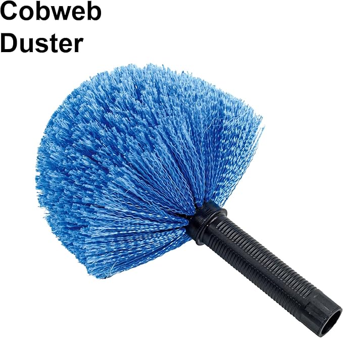 Vaughan 5 Piece Home Cleaning Kit with 24 Foot Telescoping Extension Pole, Window Squeegee and Washer, High Ceiling Fan Duster, Cobweb Duster 050231ECE
