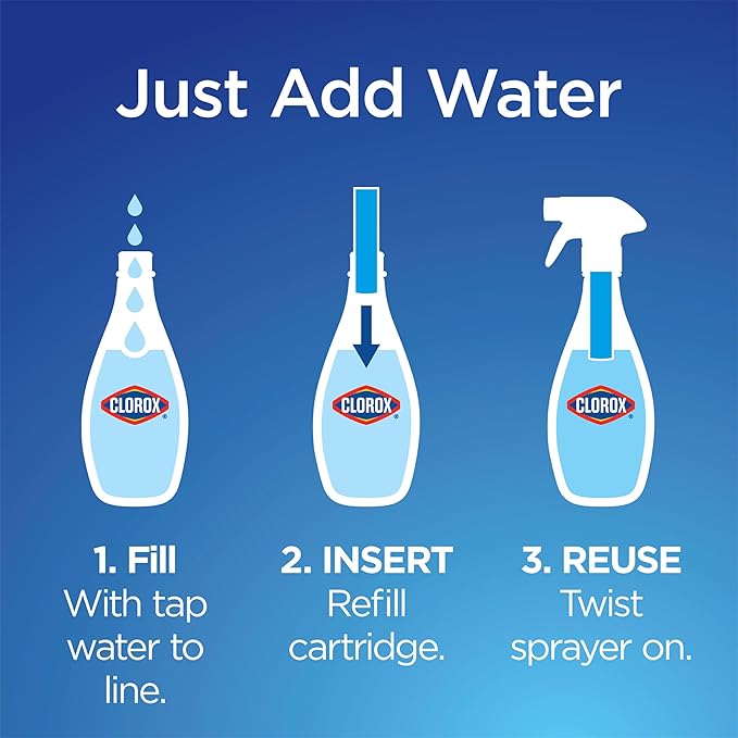 Clorox Disinfecting Bathroom Foamer Refills for Clorox Bathroom Foamer Cleaning System, Household Essentials, 2 Count