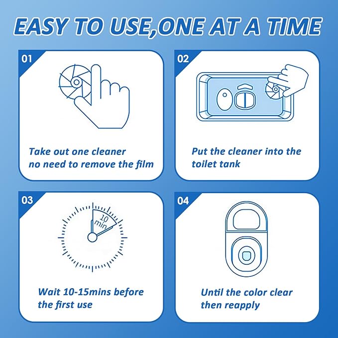 Toilet Bowl Cleaner, Toilet Bowl Cleaner Tablets 20 Pack - Long-Lasting Automatic Toilet Bowl Cleaning, Toilet Tank Cleaner Tablets for Bathroom