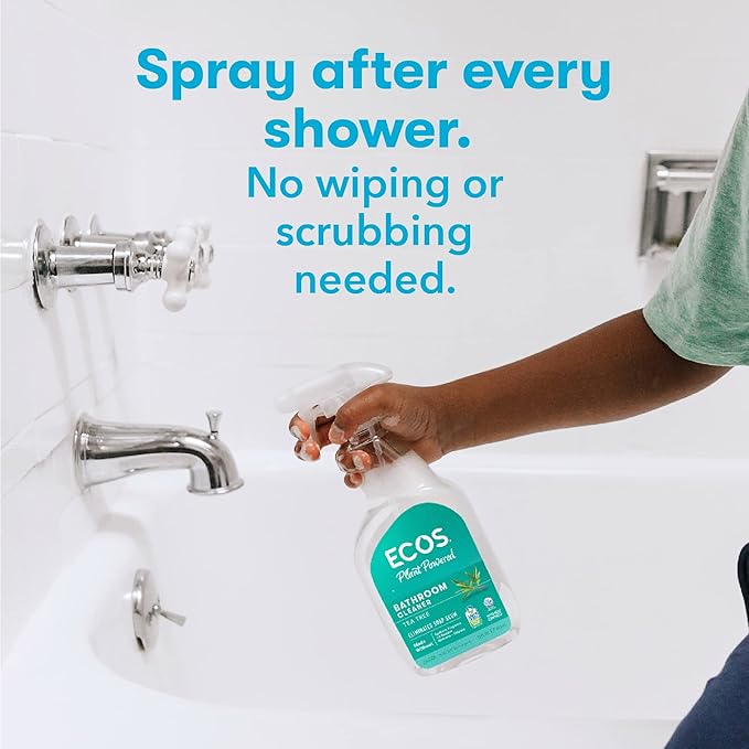 ECOS, Earth Friendly Products Shower Cleaner with Tea Tree Oil, 22 Fl Oz (Pack of 2)