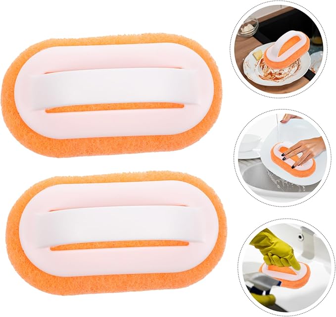 Luxshiny 2pcs Kitchen Cleaning Brush Dish Scrubbers for Dishes Dishwashing Cleaning Supplies