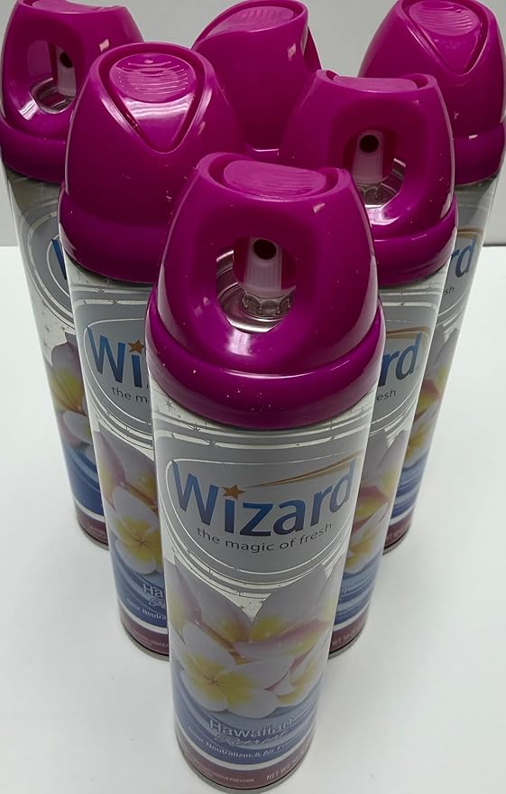 Wizard The Magic of Fresh | Odor Neutralizer & Air Freshener - 10 Oz. Hawaiian retreat (Pack of 6) (Packaging May Vary)