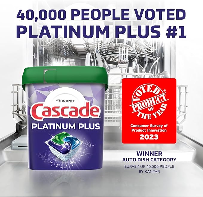 PURPUR Platinum Plus ActionPacs Dishwasher Detergent Pods, Dishwasher Soap, Cleaning Supplies, Fresh Scent