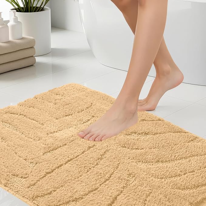 Bath Rugs Set 3 Pieces Bathroom Mat Soft Absorbent Plush Shaggy Soft Floor Non Slip Shower Bath Tub Machine Washable
