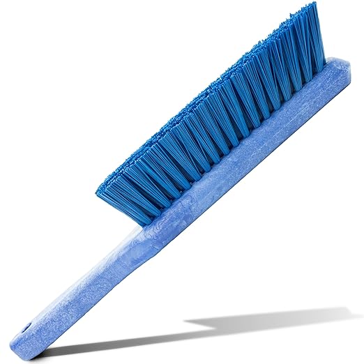 SPARTA 8 Inch Soft Counter Brush with Polyester Bristles and 5 Inch Handle, Color Coded Handheld Broom for Tables Countertops and Foodservice Surfaces, 13 Inch Overall Length, Blue, Pack of 6