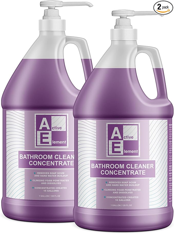 Bathroom Cleaner Concentrate- Makes 64 Gallons -Multipurpose Foaming Spray for Tub and Tile, Shower, Sink, Bathtub and Toilet