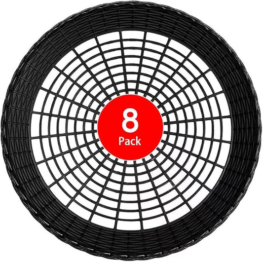 EBIGIC Paper Plate Holders, 8/12/24 Packs 9/10 Inch paper plate holders reusable Black Plastic Heavy Duty supports for Picnic Party Dinner
