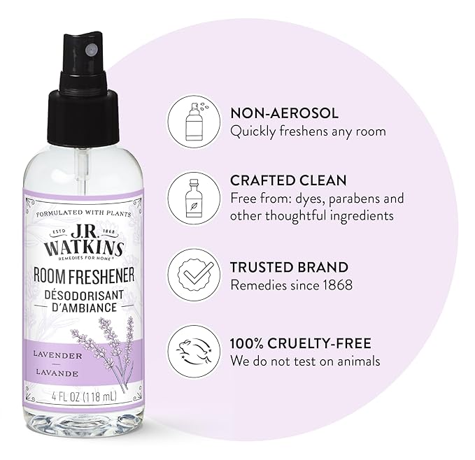 J.R. Watkins Room Freshener - Lavender - 4 Fl Oz, Pack of 3