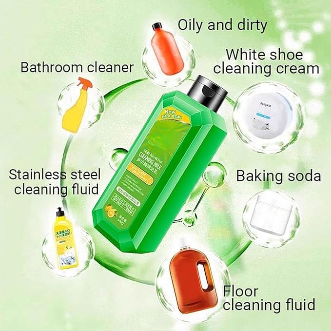 Powerful Multifunctional Cleaner, Multipurpose Concentrate Cleaner, Multi-Scene Household Strong Decontamination Cleaning Milk, Effectively Remove Stains and Dirt On Various Surfaces