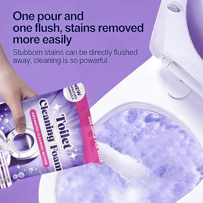Fizzclean Toilet Cleaning Foam, 2026 New Upgrade Toilet Bowl Cleaner, Fast-Foaming Formula for a Fresh, With Minimal Effort, Touch Free Foaming Cleaning Powder (3)