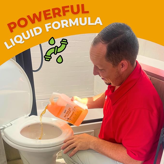 Liquified RV Toilet Treatment - Black Holding Tank Digester - Orange Scent - Matts RV Reviews (Orange, 64oz)