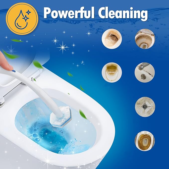 120 Count Toilet Bowl Wand Refills, Disposable Toilet Cleaner Refills, Disposable Wand Heads Compatible with Clorox and The Most Toilet Brushes