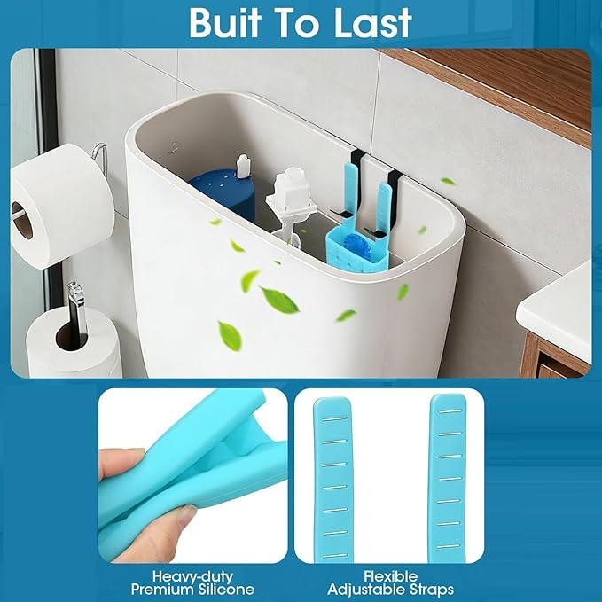 Toilet Tablet Holder for Tank - Adjustable Restroom Accessories, Toilet Bowl Cleaner Tablet Hanger | for Renters Home Hotel Restaurant Dormitory Powder Room Spa Studio Beach House Shopping Mall