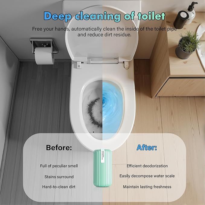 Acina 2Pcs Toilet Cleaner for bathroom: Toilets Cleaners Pro for Toilet Bowl, Drop-in Tank Cleaning, Eco-Friendly, Powerful Stain & Odor Removal, Safe for All Toilets, Home & Travel