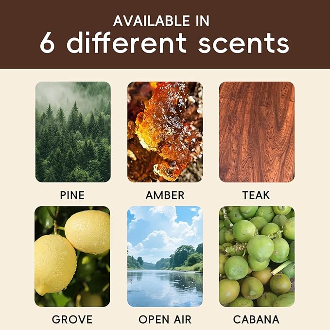 Car Air Freshener Natural Essential Oil Scent, Odor Eliminator and Purifier, Sun Visor Clip Air Freshener for Car(Refill - 3 Pack - Pure Amber)