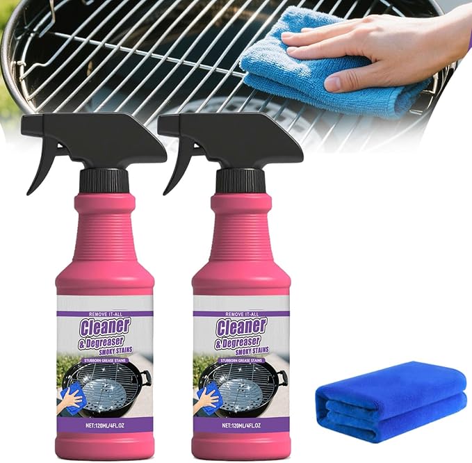 Fast-Acting Heavy-Duty Grill Degreaser Spray, Heavy-Duty Grill & Grate Degreaser Spray,Gril𝐥 Degrease𝐫 for Outdoor Gril𝐥(240ml)
