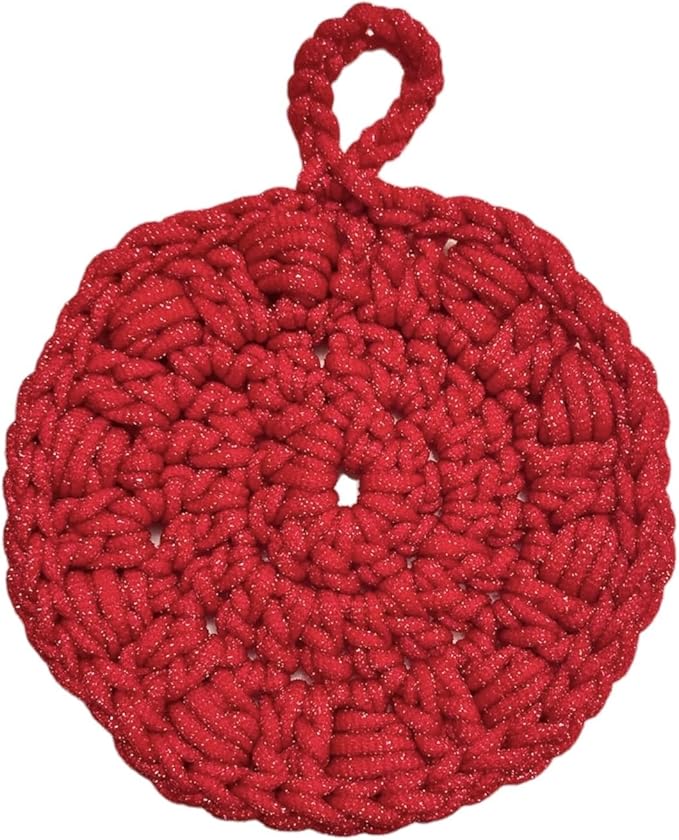 Handmade Round Dish Scrubbers - Single Layer - Nylon Yarn Scrubbies - Set of 3 - Reusable - Sponge - Scouring Pad - Kitchen Helper - Exfoliating Pad
