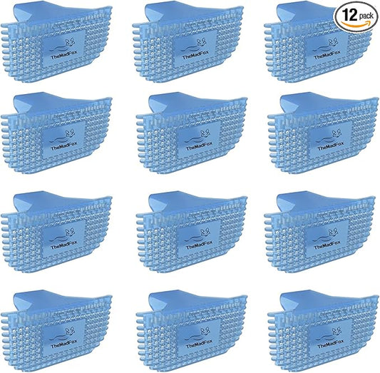 12 Pack Toilet Bowl Freshener Clip, Eco Bowl Clip Air Freshener for Bathroom, Odor Eliminator with Natural Cotton Scent, Long Lasting Up to 30 Days, Discreet Secure Clip for Toilet Rim