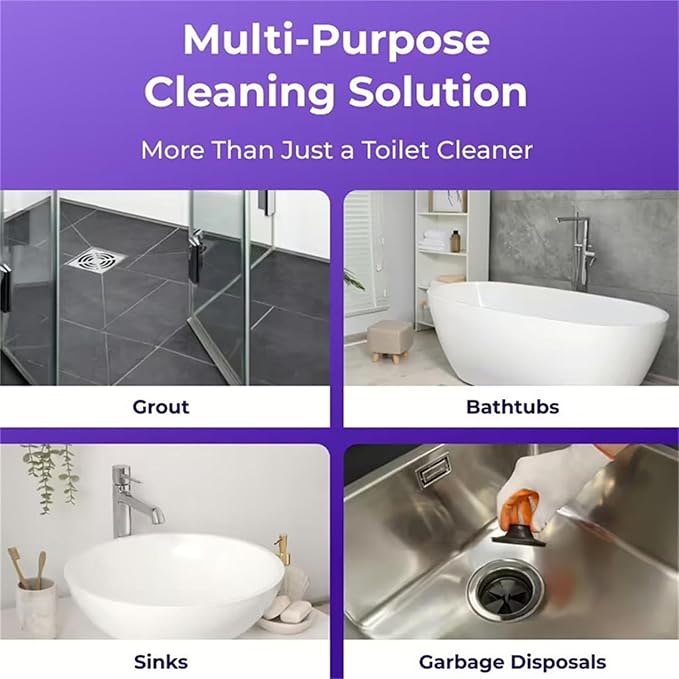 Foaming Toilet Cleaner – Stain Removal, Touch Free Foaming Powder for Ceramic and Stainless Steel Toilets (2, Red)