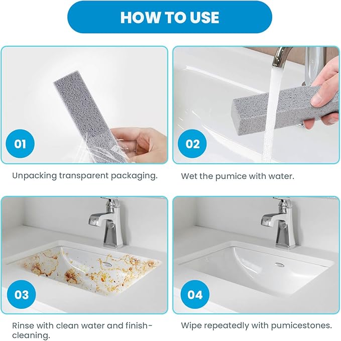 30 Pack Pumice Stone for Toilet Bowl Cleaning, Toilet Pumice Stones for Cleaning Toilets, Bathtubs, Grills, Swimming Pools, Sinks