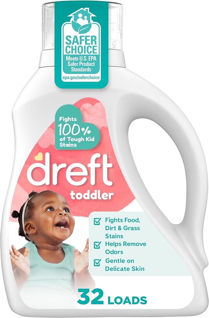 Dreft Toddler Liquid Laundry Detergent, Fights Stains, Removes Odors, 32 loads, 42 fl oz