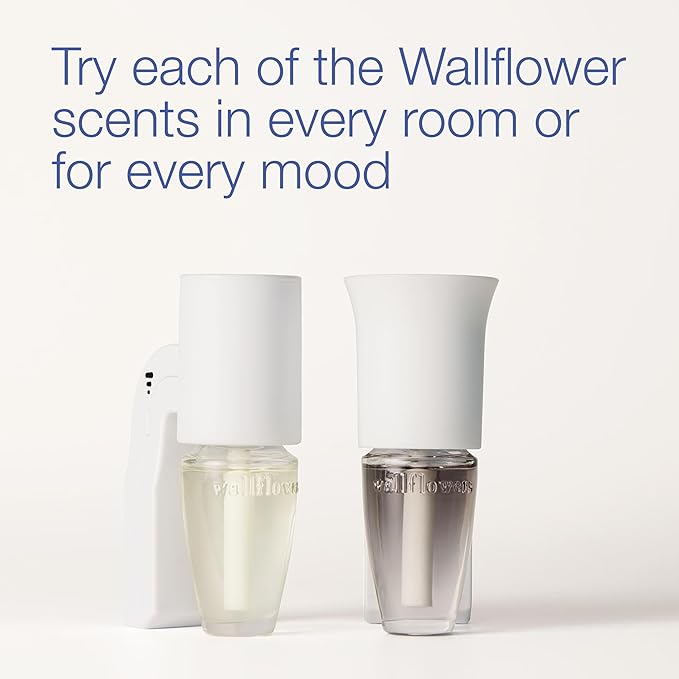 Bath & Body Works Wallflowers Fragrance Plug, White Scent Control, Plug-In Air Freshener Device with 3 Intensity Levels for Bedrooms, Bathrooms & Living Spaces - 1 Pack