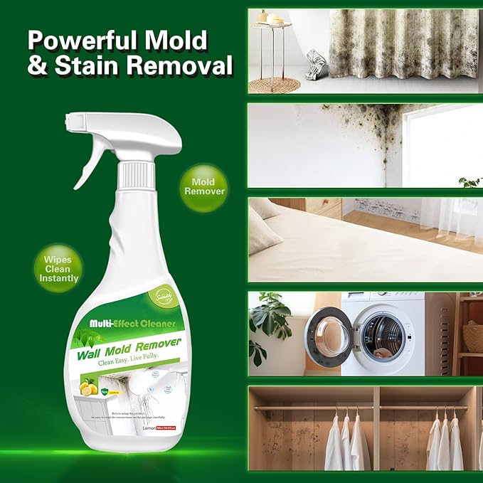 Snowlily 16.9 oz Black Stain Remover Spray – Effectively Removes Tough Stains from Drywall, Tile, Wood, Washing Machine Seals & More