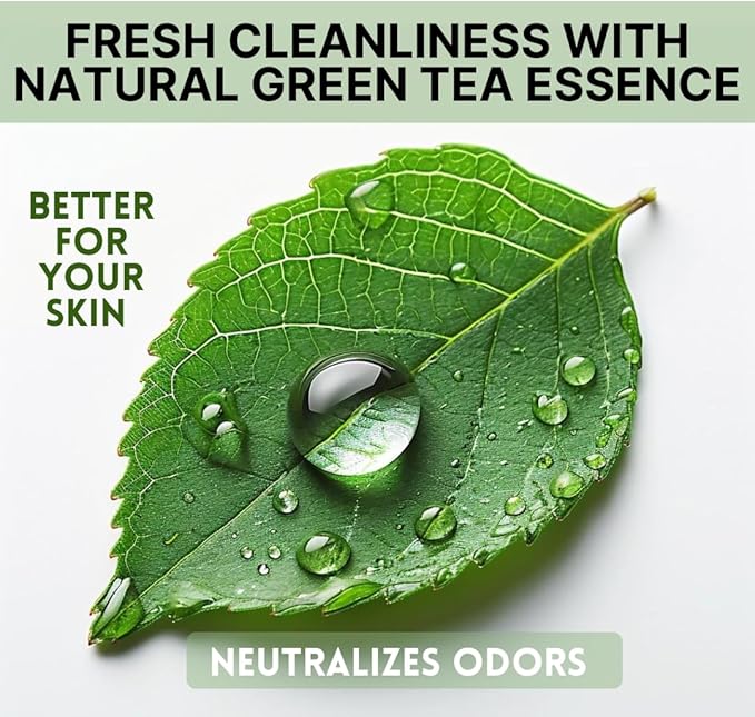 Hypoallergenic Laundry Soap Bar with Green Tea for Sensitive Skin - 5Pcs