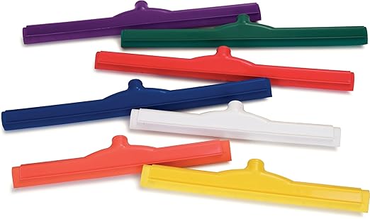SPARTA 4156814 Plastic Double Foam Squeegee, Commercial Squeegee With Durable Contruction For Cleaning, Commercial, Residential, 24 Inches, Blue, (Pack of 6)