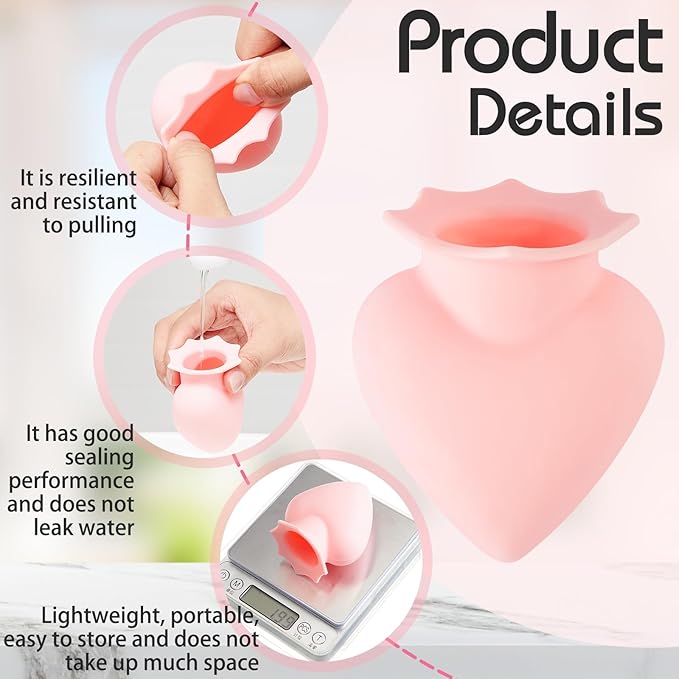 SiliFine 1 Pcs Tap Descaling Gadget for Limescale Removal Pink Heart Style Faucet Descaling Device, 1.18in