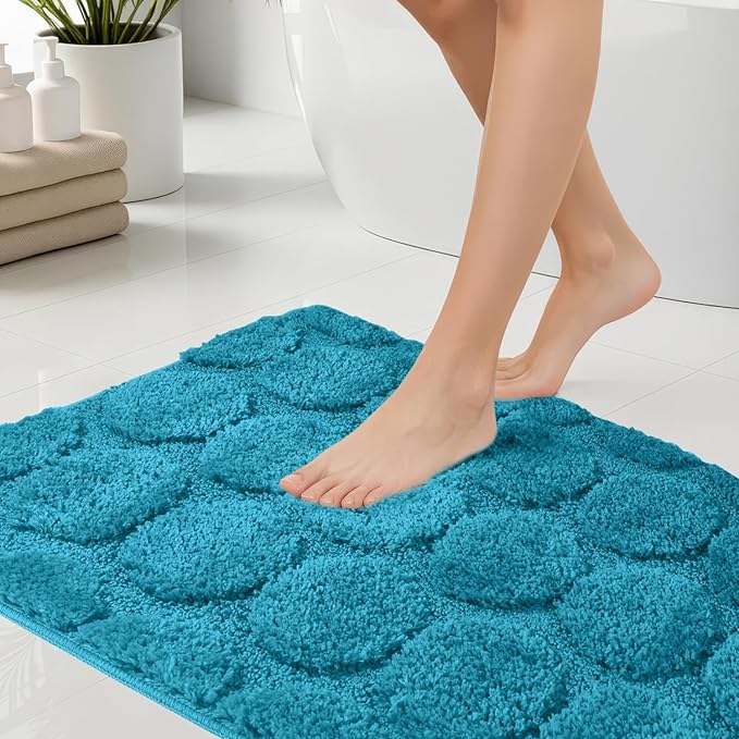 Bath Rugs Set 3 Pieces Bathroom Mat Soft Absorbent Plush Shaggy Soft Floor Non Slip Shower Bath Tub Machine Washable