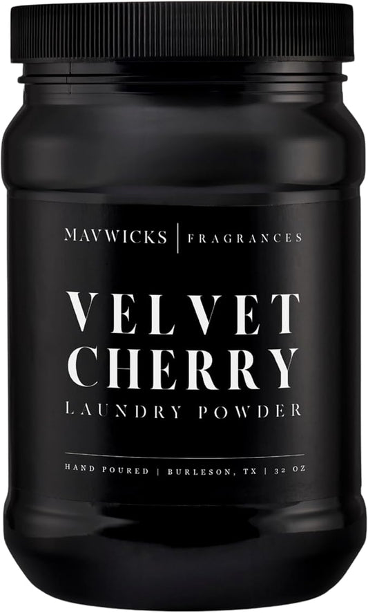 Mavwicks - Luxury Laundry Detergent Powder (Velvet Cherry) 32 Oz – Concentrated for Tough Stains and Odors, For All Washing machine types – Gentle on Fabrics