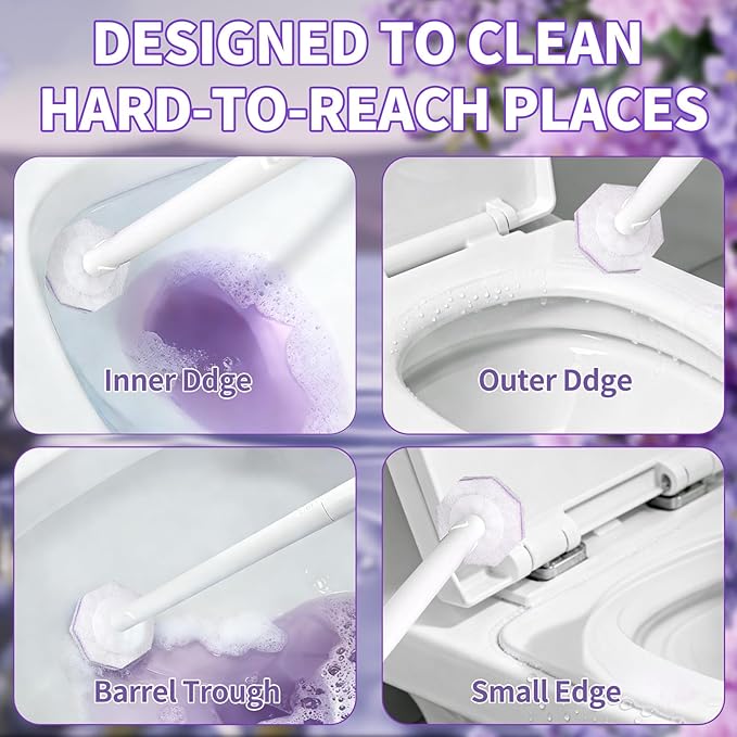80 Count Toilet Bowl Wand Refills for Clorox, Disposable Toilet Brush for Clorox Wand Cleaning System, Upgrade Toilet Bowl Cleaner Refill Pads for Closestool Cleaning,No Falling Apart,Light Scent