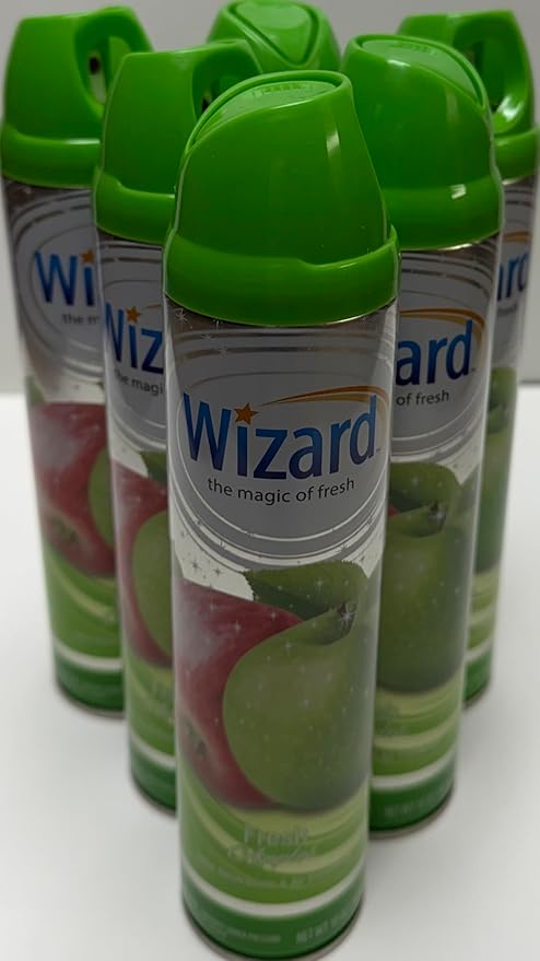 Wizard The Magic of Fresh | Odor Neutralizer & Air Freshener - 10 Oz. Fresh Apple (Pack of 6) (Packaging May Vary)