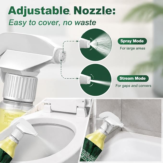 2Pcs Oxalic Acid Cleaner, Powerful Stain Removal Spray for Bathroom, Multipurpose Stain Remover Spray for Bathtub, Porcelain, Tiles