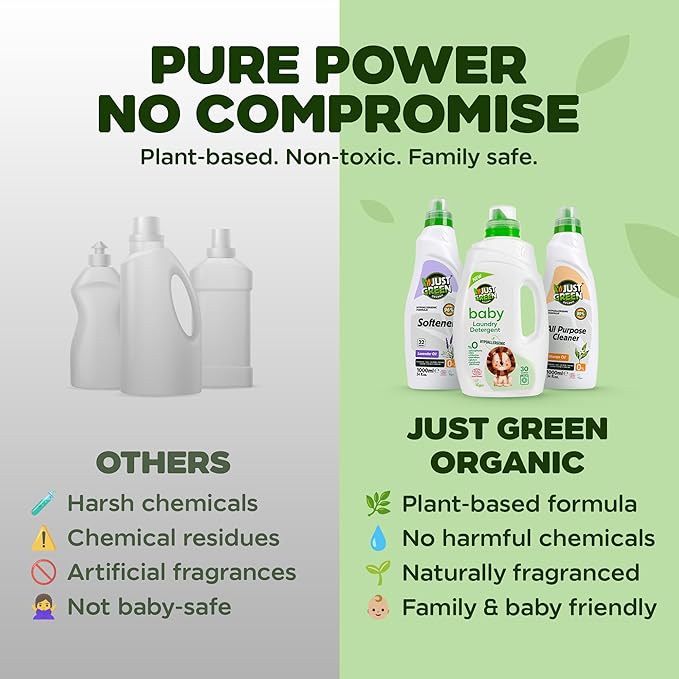 Baby Liquid Laundry Detergent, Plant-Based Laundry Soap Newborn & Infant Clothes, Hypoallergenic, Fragrance-Free, EcoCert Certified, 30 Washes, 50.7 fl oz (1500 ml)