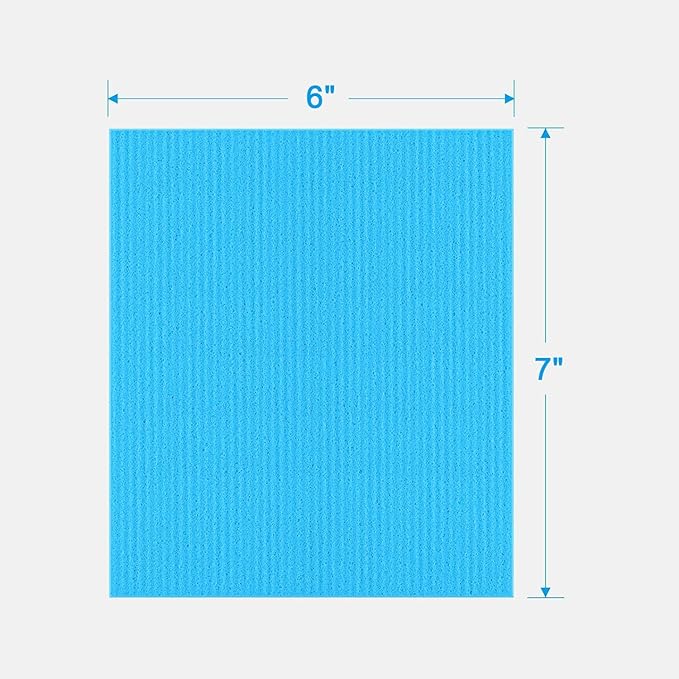 HOMEXCEL Swedish Dishcloths for Kitchen 10 Pack, Sponge Dish Cloth for Counters & Washing Dishes, Reusable and Absorbent Paper Towels, 3 Colors Assorted