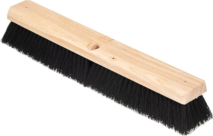 SPARTA Flo-Pac Floor Sweep Floor Brush for Cleaning, 18 Inches, Black, (Pack of 12)