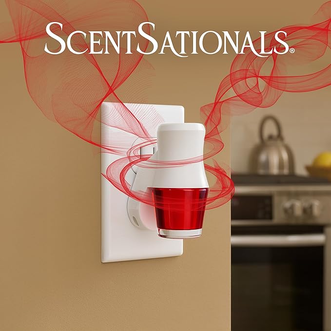 ScentSationals Peppermint Swirl Fragrance Oil Plug In Air Freshener Refills 3-Pack - Works with Scentsationals Wall Plugs, Long-Lasting Home Fragrance, 0.8 fl oz Each, Packaging May Vary