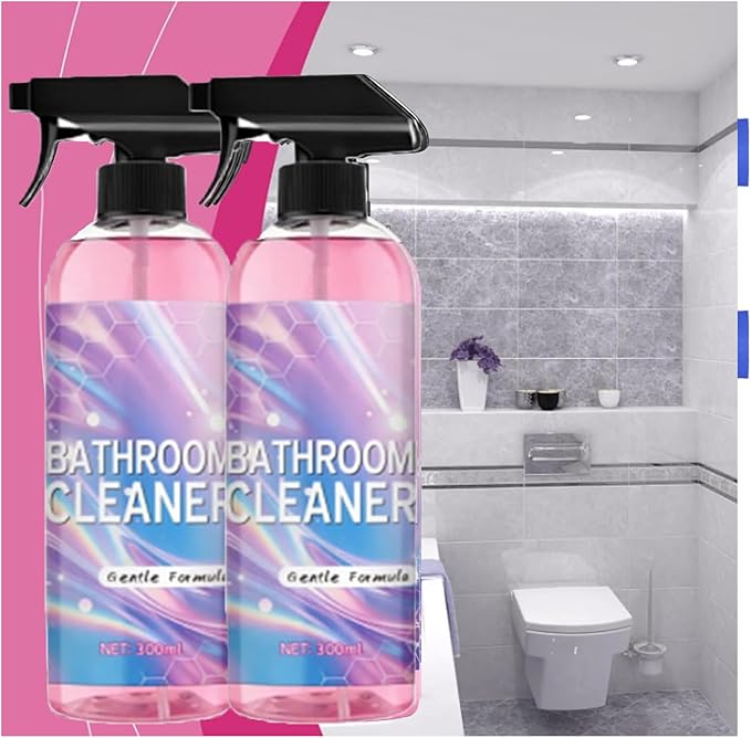Heavy Duty Bathroom Scrubbing Solution, Foaming Bathroom Descaler, All Purpose Bathrooms Descaler Foam Cleaners, For Tub Floor Tile, Showers, Bathtubs (2pc)