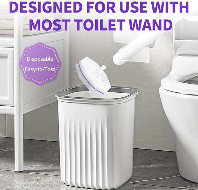 80 Count Toilet Bowl Wand Refills for Clorox, Disposable Toilet Brush for Clorox Wand Cleaning System, Upgrade Toilet Bowl Cleaner Refill Pads for Closestool Cleaning,No Falling Apart,Light Scent