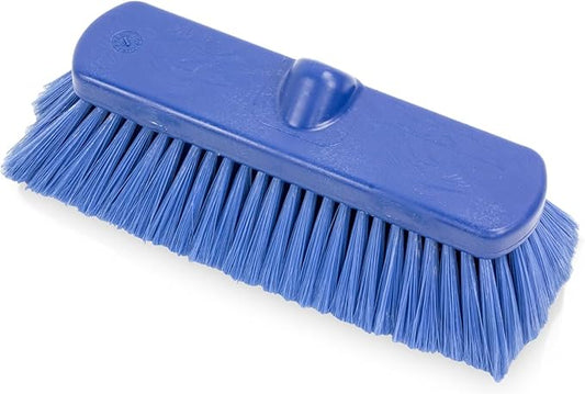 SPARTA 41278EC14 Flo-Thru Plastic Wall Scrub Brush, Equipment Brush With Soft Nylex Bristles For Industrial Kitchens, Hospitals, Commercial Cleaning, 4 Inches, Blue, (Pack of 12)
