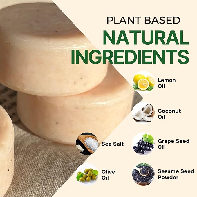 BeEcoful Zero Waste Natural Dish Soap Bar (Pack of 3) - Vegan Dishwashing Block, Eco-friendly with Plastic-Free Packaging, Sustainable Organic Ingredients