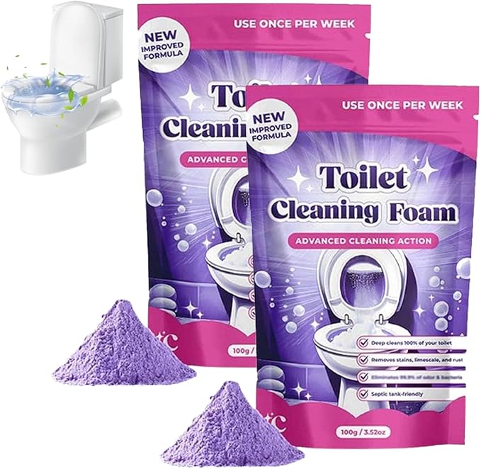 Toilet Bowl Cleaner, Cleanings Powder, Scented Cleaning Cleaner for Toilets, Touch-Free Foaming Bathroom Clean Foaming Powder (2)